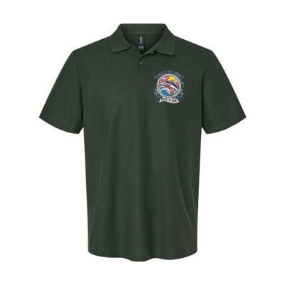Funny Vintage Born To Fish Force To Work Polo