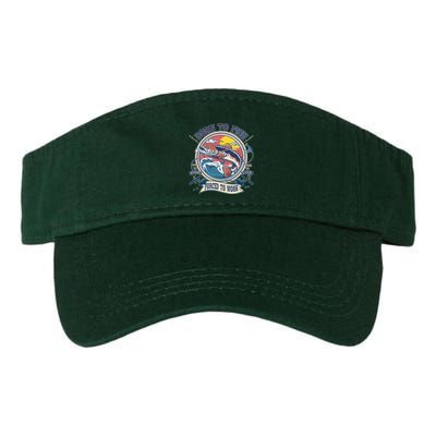 Funny Vintage Born To Fish Force To Work Visor