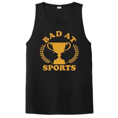 Funny Vintage Bad At Sports Trophy Award PosiCharge Competitor Tank