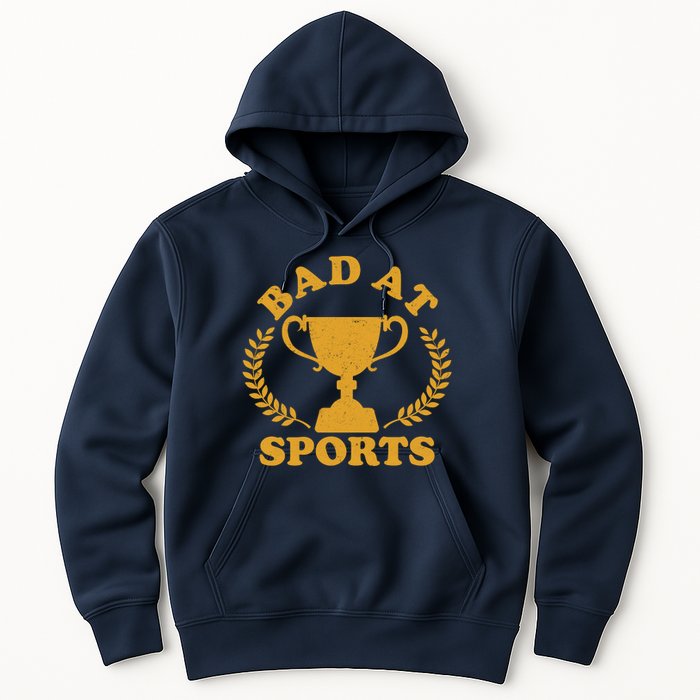 Funny Vintage Bad At Sports Trophy Award Hoodie