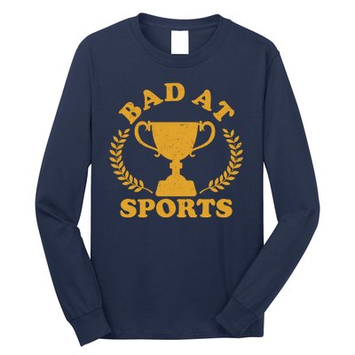 Funny Vintage Bad At Sports Trophy Award Long Sleeve Shirt