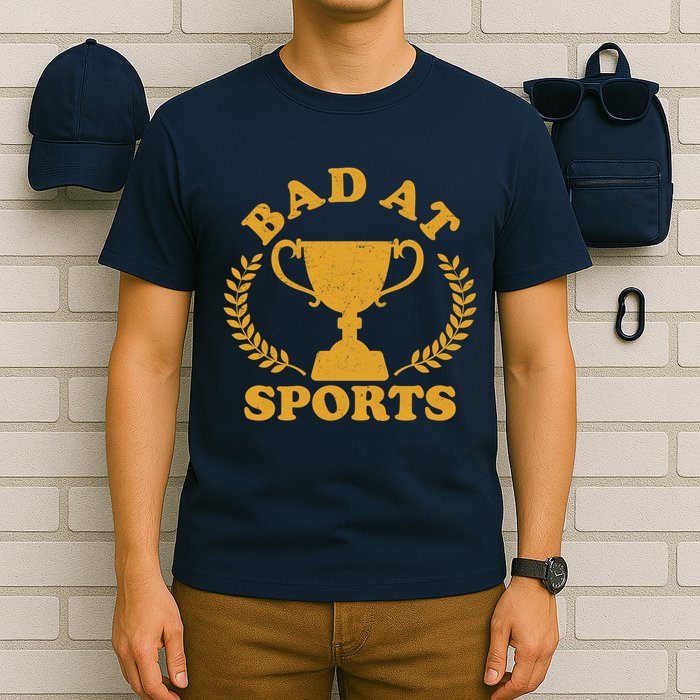 Funny Vintage Bad At Sports Trophy Award T-Shirt
