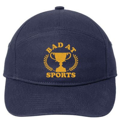 Funny Vintage Bad At Sports Trophy Award 7-Panel Snapback Hat