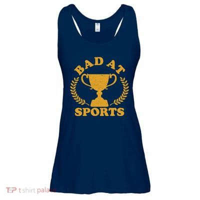 Funny Vintage Bad At Sports Trophy Award Ladies Essential Flowy Tank