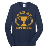 Funny Vintage Bad At Sports Trophy Award Tall Long Sleeve T-Shirt