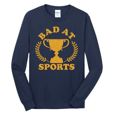 Funny Vintage Bad At Sports Trophy Award Tall Long Sleeve T-Shirt