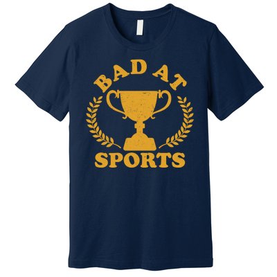 Funny Vintage Bad At Sports Trophy Award Premium T-Shirt