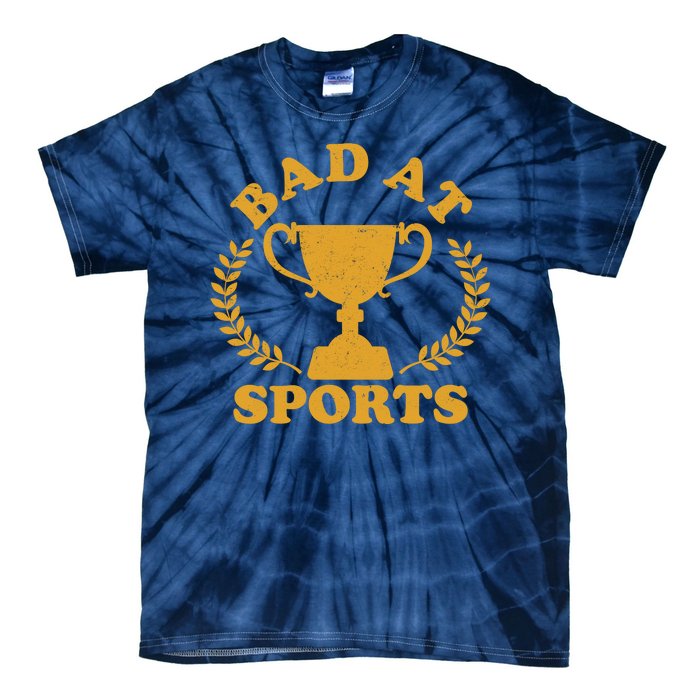 Funny Vintage Bad At Sports Trophy Award Tie-Dye T-Shirt