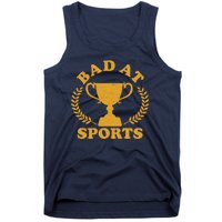 Funny Vintage Bad At Sports Trophy Award Tank Top