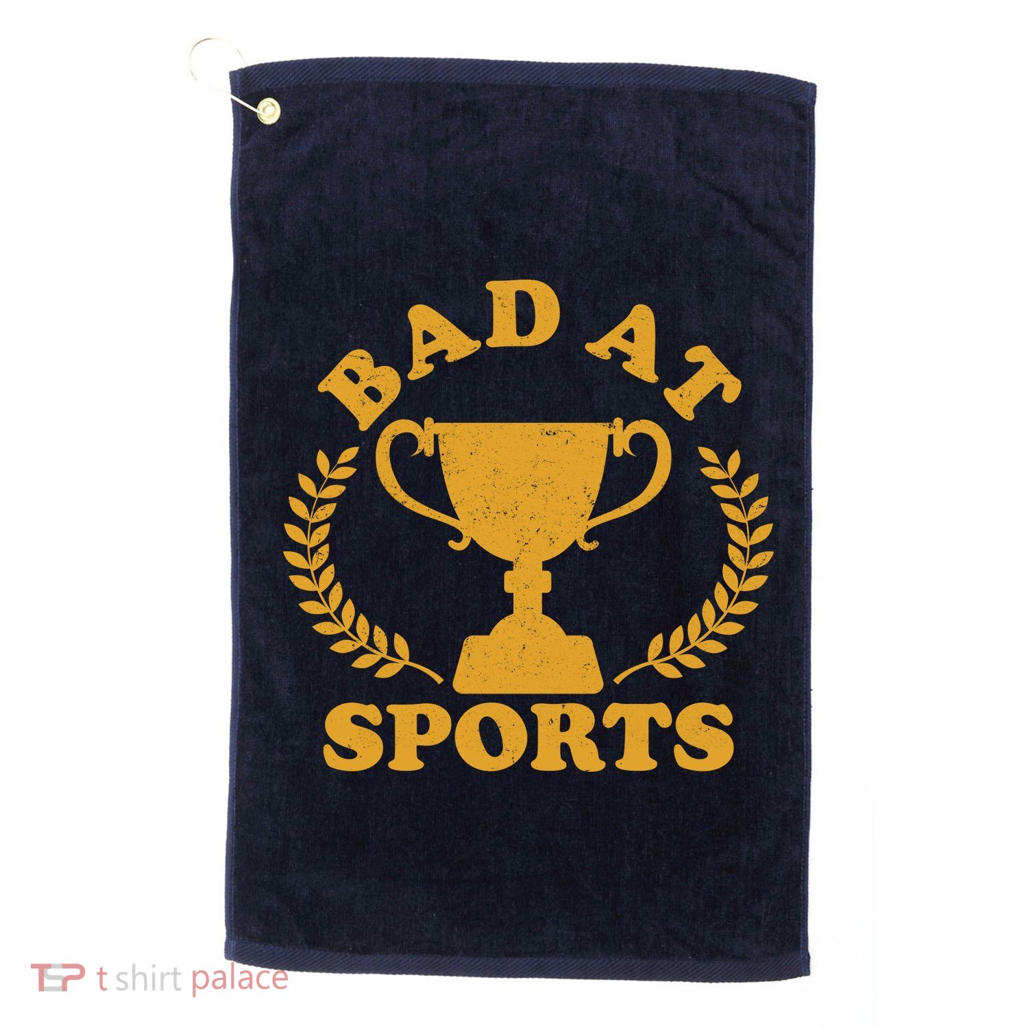 Funny Vintage Bad At Sports Trophy Award Golf Towel
