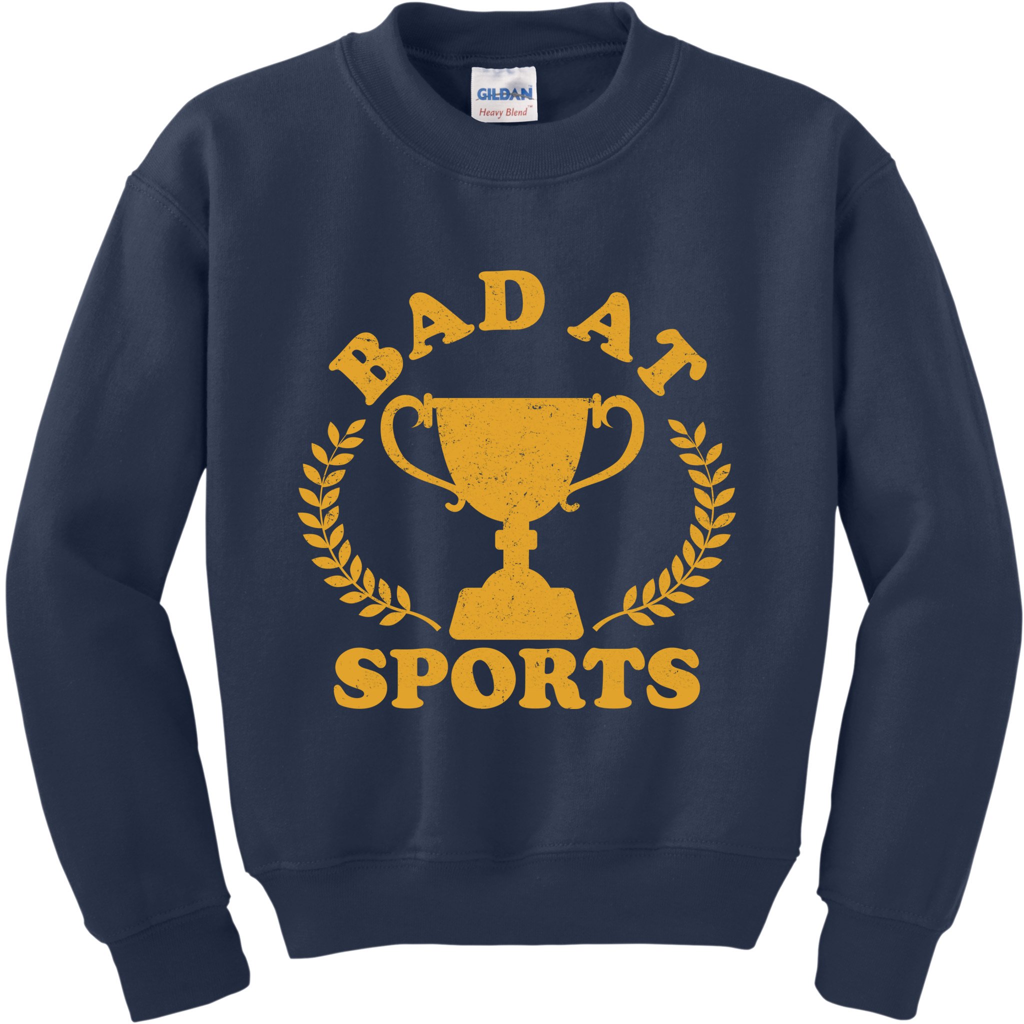 Funny Vintage Bad At Sports Trophy Award Kids Sweatshirt