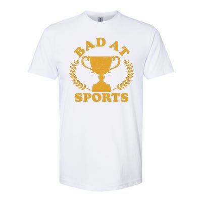 Funny Vintage Bad At Sports Trophy Award Softstyle® CVC T-Shirt