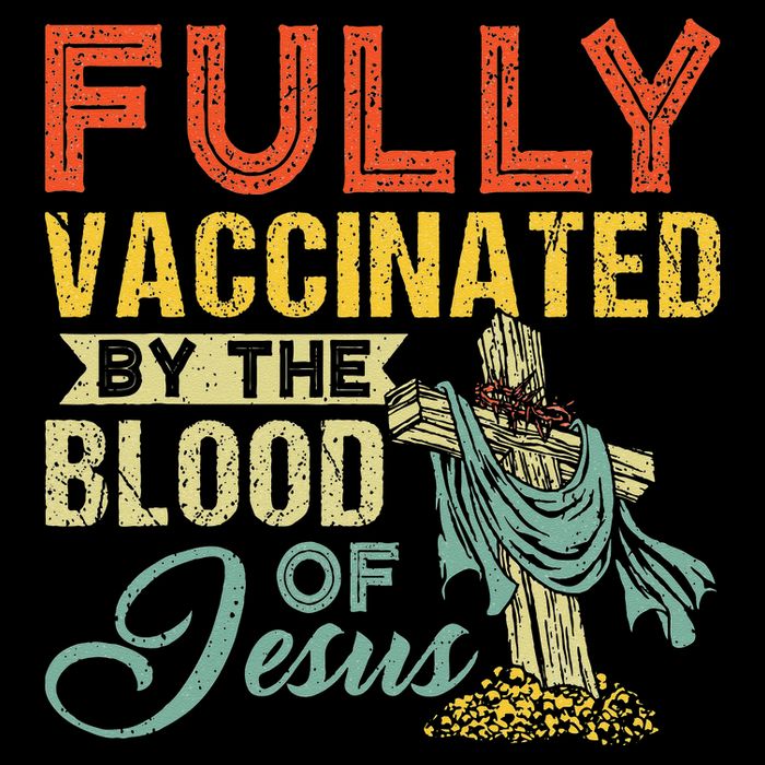 Fully Vaccinated By The Blood Of Jesus Funny Christian 16 in Basic Backpack