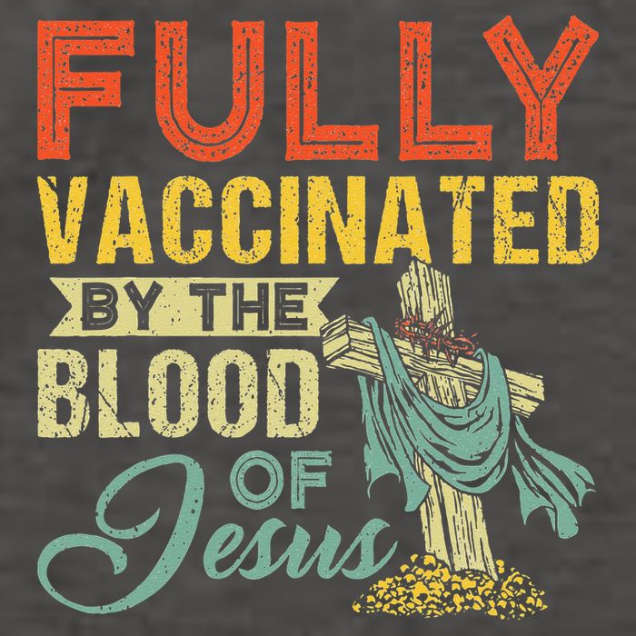 Fully Vaccinated By The Blood Of Jesus Funny Christian Vector Backpack