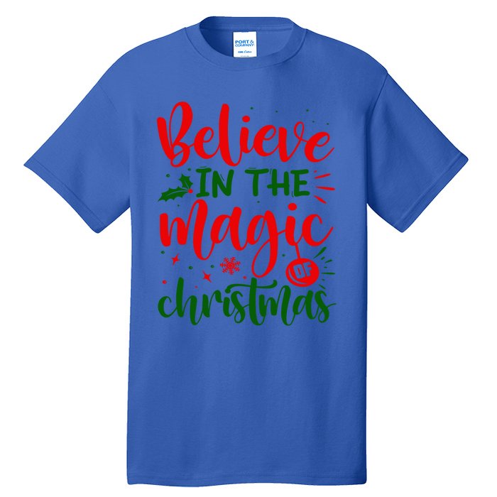 Funny Vintage Believe In The Magic Of Christmas Funny Gift Tall T-Shirt