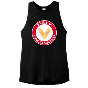 Fully Vaccinated Brandade Funny Pandemic Ladies PosiCharge Tri-Blend Wicking Tank