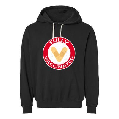 Fully Vaccinated Brandade Funny Pandemic Garment-Dyed Fleece Hoodie