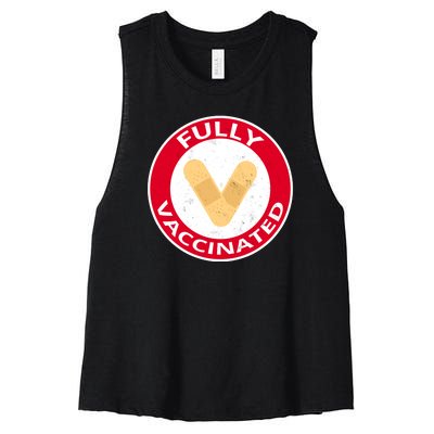 Fully Vaccinated Brandade Funny Pandemic Women's Racerback Cropped Tank