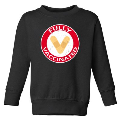 Fully Vaccinated Brandade Funny Pandemic Toddler Sweatshirt