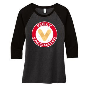 Fully Vaccinated Brandade Funny Pandemic Women's Tri-Blend 3/4-Sleeve Raglan Shirt