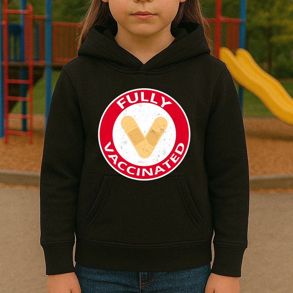 Fully Vaccinated Brandade Funny Pandemic Kids Hoodie