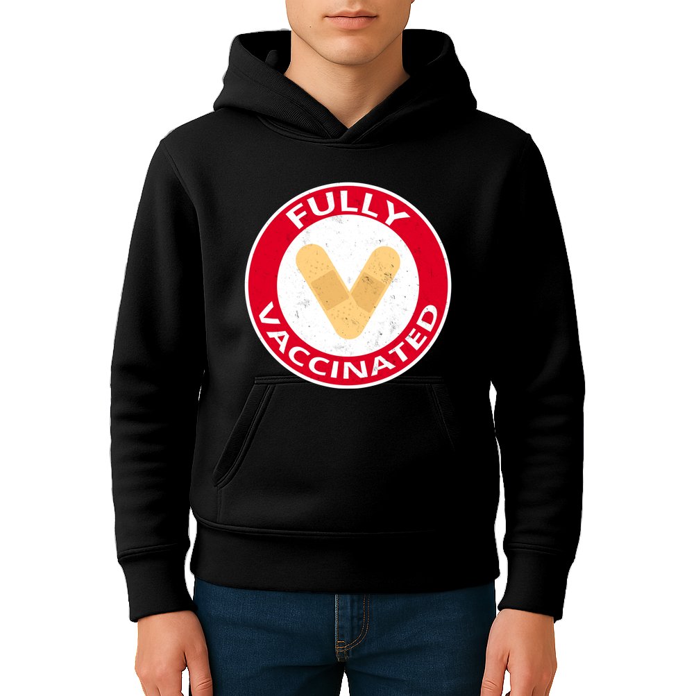 Fully Vaccinated Brandade Funny Pandemic Kids Hoodie