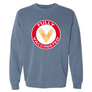 Fully Vaccinated Brandade Funny Pandemic Garment-Dyed Sweatshirt