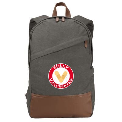 Fully Vaccinated Brandade Funny Pandemic Cotton Canvas Backpack
