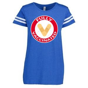 Fully Vaccinated Brandade Funny Pandemic Enza Ladies Jersey Football T-Shirt