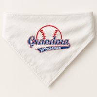 Funny Vintage Baseball Grandma Of The Rookie USA-Made Doggie Bandana