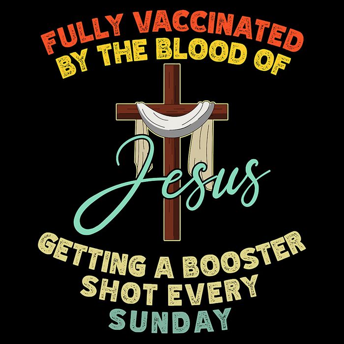 Fully Vaccinated By The Blood Of Jesus Getting A Booster Shot Every Sunday 7-Panel Snapback Hat