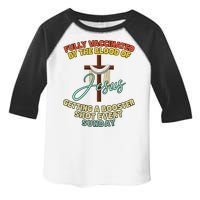 Fully Vaccinated By The Blood Of Jesus Getting A Booster Shot Every Sunday Toddler Fine Jersey T-Shirt