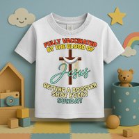 Fully Vaccinated By The Blood Of Jesus Getting A Booster Shot Every Sunday Toddler T-Shirt