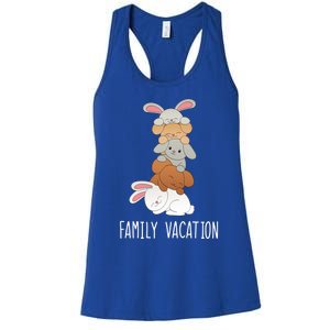 Family Vacation Bunny Vacation Vacay Mode On Rabbit Cute Gift Women's Racerback Tank