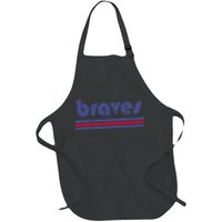 Funny Vintage Braves Retro Three Stripe Weathered Apron