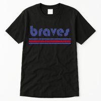 Funny Vintage Braves Retro Three Stripe Weathered Tall T-Shirt