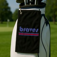 Funny Vintage Braves Retro Three Stripe Weathered Golf Towel