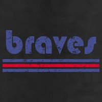 Funny Vintage Braves Retro Three Stripe Weathered Golf Towel