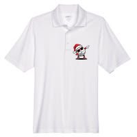 Funny Volleyball Ball Santa Hat Dabbing Xmas Pajamas Men's Origin Performance Pique Polo