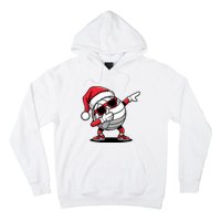 Funny Volleyball Ball Santa Hat Dabbing Xmas Pajamas Hoodie