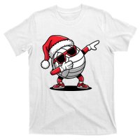 Funny Volleyball Ball Santa Hat Dabbing Xmas Pajamas T-Shirt