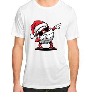 Funny Volleyball Ball Santa Hat Dabbing Xmas Pajamas Adult ChromaSoft Performance T-Shirt