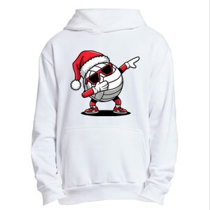 Funny Volleyball Ball Santa Hat Dabbing Xmas Pajamas Urban Pullover Hoodie