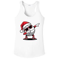 Funny Volleyball Ball Santa Hat Dabbing Xmas Pajamas Ladies PosiCharge Competitor Racerback Tank