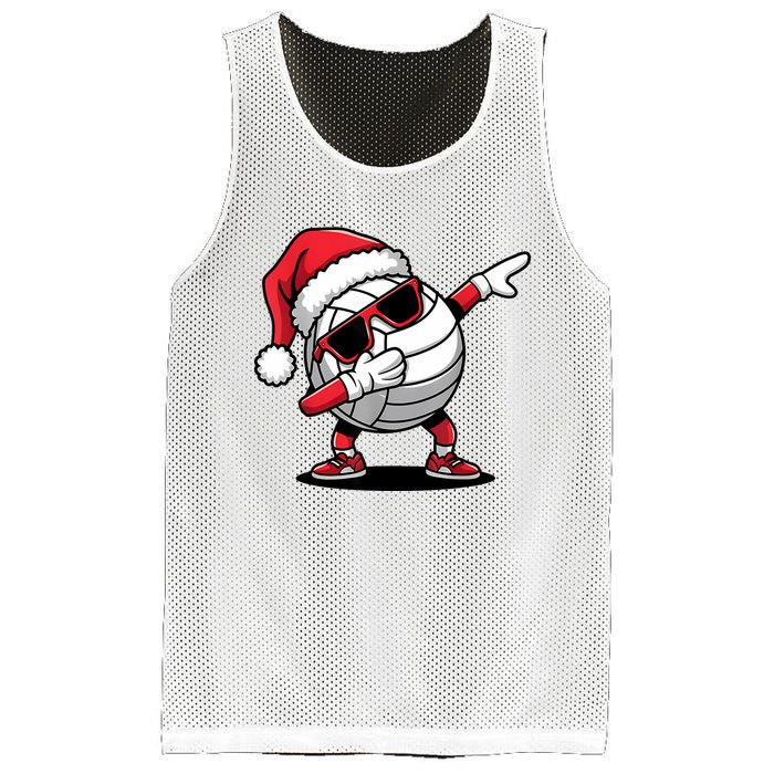 Funny Volleyball Ball Santa Hat Dabbing Xmas Pajamas Mesh Reversible Basketball Jersey Tank