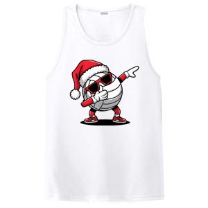 Funny Volleyball Ball Santa Hat Dabbing Xmas Pajamas PosiCharge Competitor Tank