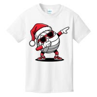 Funny Volleyball Ball Santa Hat Dabbing Xmas Pajamas Kids T-Shirt