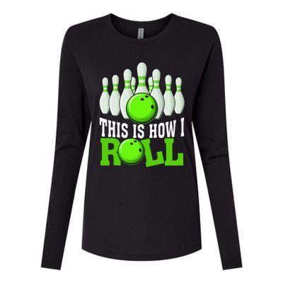 Funny Vintage Bowling Team Bowler Bowling Lover Womens Cotton Relaxed Long Sleeve T-Shirt