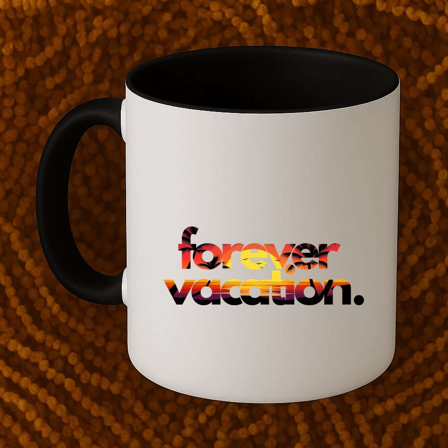 Forever Vacation Beach Sunset Tropical Mug