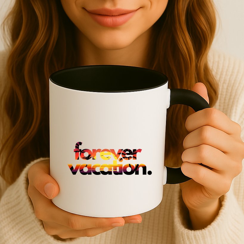 Forever Vacation Beach Sunset Tropical Mug
